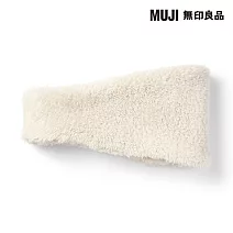 【MUJI 無印良品】再生聚酯纖維保暖絨毛護耳帶 FREE 淺米