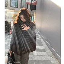 【MsMore】 流行羽絨棉立領寬鬆保暖背心外套# 126755 XL 黑色