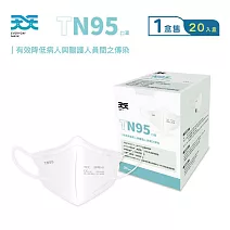 【天天】TN95-3D立體C型外科手術口罩 (20入/盒)