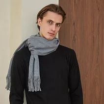 【KISSDIAMOND】韓系純色百搭羊毛圍巾圍脖(KDM-A100) FREE 麻灰