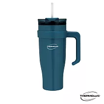 【THERMOcafe’ 凱菲】不銹鋼吸管保冷杯1200ml(TCHC-1200-DB)_靛海藍