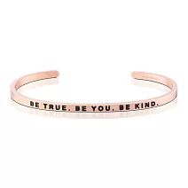 MANTRABAND 美國悄悄話手環 Be True Be You Be Kind 真誠真我善良 玫瑰金