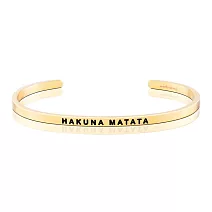 MANTRABAND 美國悄悄話手環 HAKUNA MATATA 無憂無慮 金色