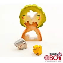 俄羅斯積木-淳木童話-立體拼圖系列- 兔子在樹上