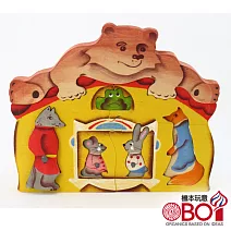 俄羅斯積木-淳木童話-立體拼圖系列- 熊與木屋