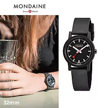 MONDAINE 瑞士國鐵essence系列腕錶-32mm/ 黑
