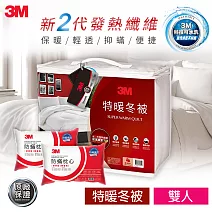 3M NZ500 新2代發熱纖維雙人特暖冬被 送防蹣枕心2入