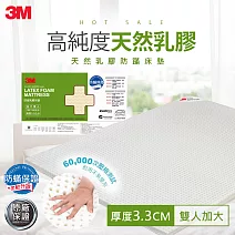 3M 天然乳膠防蹣床墊(雙人加大)