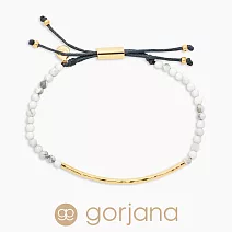 【GORJANA】可調式能量手鍊 大理石紋白紋石
