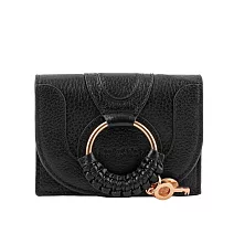 SEE BY CHLOE HANA系列翻蓋附鑰匙圈證件照卡包 (黑色)