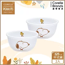 【美國康寧 CORELLE】SNOOPY FRIENDS 2件式餐碗組-B01