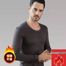 EROSBODY艾若斯健美 上衣 德絨無痕機能發熱纖維蓄熱保暖衛生衣發熱衣  咖啡