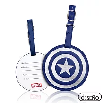 Deseno 笛森諾 燙金/燙銀皮革行李吊牌- 美國隊長