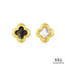【點睛品】梅花 黃金貝母耳環