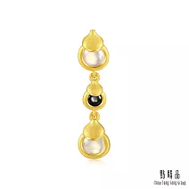 【點睛品】葫蘆 黃金貝母耳環(單只)