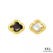 【點睛品】祥雲 黃金貝母耳環(一對)