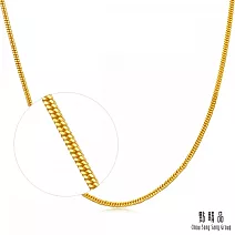 【點睛品】機織素鍊 清新典雅 黃金項鍊45cm_計價黃金