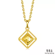 【點睛品】經典方形 黃金吊墜_計價黃金