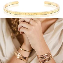 MANTRABAND A True Friendship Is A Journey Without An End 金色手環 友誼長存 無墨字款