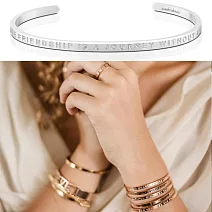 MANTRABAND A True Friendship Is A Journey Without An End 銀色手環 友誼長存 無墨字款