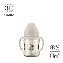 【小獅王辛巴】蘊蜜鉑金PPSU寬口吸管把手防脹氣奶瓶200ml-學飲適用 杏茶