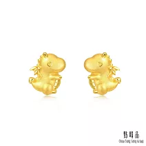 【點睛品】小恐龍 黃金耳環(一對)