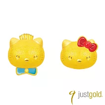 【Just Gold 鎮金店】Kitty & Daniel 浪漫約定 黃金耳環
