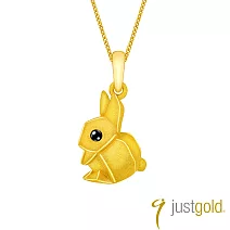 【Just Gold 鎮金店】祈願CUTIE十二生肖 純金吊墜-兔(不含鍊)