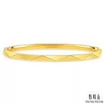 【點睛品】三角幾何 黃金手鐲_計價黃金
