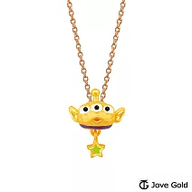 Disney迪士尼系列金飾 立體黃金墜子-星際三眼怪款  送黑皮繩項鍊