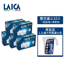 【LAICA 萊卡】義大利進口長效八周 bi-flux雙流濾心十入 送濾水壺 瞬熱/濾水壺專用 F2M