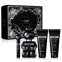 Moschino TOY BOY 男性淡香精經典愛你禮盒(淡香精100ml+沐浴凝露100ml+鬚後潤膚露100ml+隨身瓶10ml)