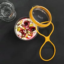 《Trudeau》Fuel可微波密封優格點心盒 | 環保餐盒 保鮮盒 午餐盒 飯盒 - 黑黃177ml