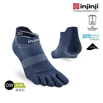 【injinji】Run吸排五趾隱形襪NX L 海軍藍