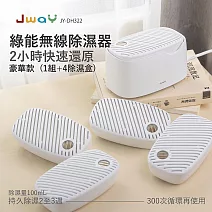 JWAY 綠能無線除濕器2小時極速還原  1組+4除濕盒  JY-DH322-5