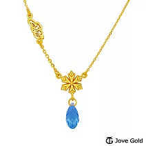 Disney迪士尼系列金飾 黃金/水晶項鍊-艾沙款