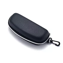 seoul show首爾秀 抗壓EVA皮質拉鍊荔枝紋硬殼太陽眼鏡包輕量眼鏡盒  黑色