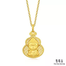 【點睛品】萌趣葫蘆佛 黃金吊墜_計價黃金