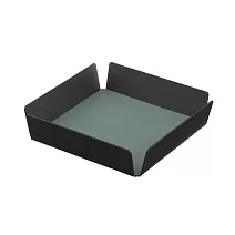 LIND DNA 雙面皮革托盤 XS （深灰框、淡綠 / 深灰 ）