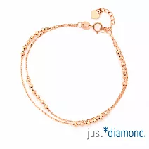 【Just Diamond】纏繞之圓 18K玫瑰金雙層手鍊(網路限定)