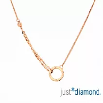 【Just Diamond】圓緣 18K玫瑰金項鍊(網路限定)