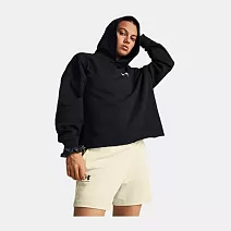 Under Armour 女 Rival Terry OS 連帽長袖套頭衫-黑-1382736-001 M 黑色