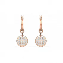 SWAROVSKI 造型圓形耳環-金色