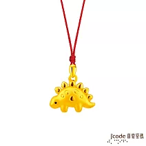 J’code真愛密碼金飾 小劍龍硬金墜子 送紅繩項鍊
