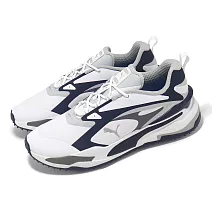 Puma 高爾夫球鞋 GS-Fast 男鞋 白 藍 防水鞋面 無鞋釘 抓地 運動鞋 37635708 26cm WHITE/NAVY