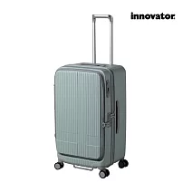 【Innovator】26吋 雙前開 剎車 拉鍊拉桿箱 淡藍色