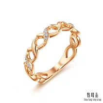 【點睛品】比彼心 18K玫瑰金鑽石戒指(細版) 13 18K玫瑰金