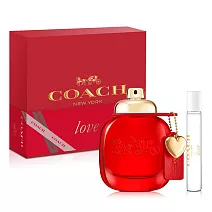 Coach 時尚戀紅女性淡香精禮盒(淡香精50ml+隨行香氛7.5ml)-贈隨機紙袋