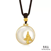 【點睛品】水月觀音 和田玉黃金項鍊