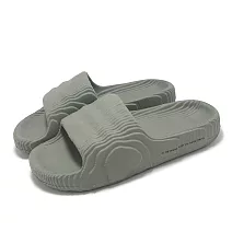 adidas 拖鞋 Adilette 22 W 女鞋 綠 地形圖 一體式 涼拖鞋 愛迪達 IG8264 22.5cm GREEN/BLACK